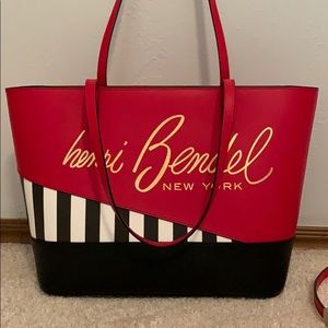 Red henri bendel tote